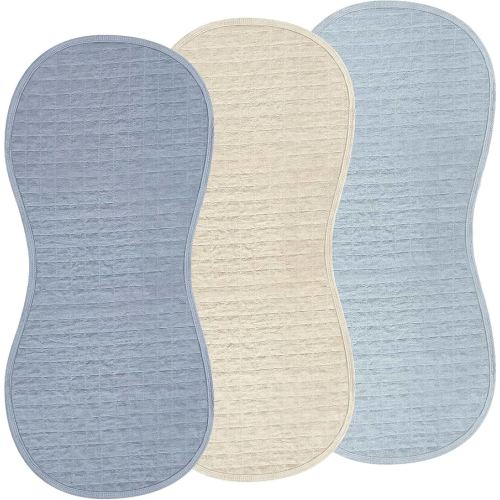 3 Pcs Changing Pad Liners Fits in Peanut Shape Changing Pad Waterproof Diaper Mats Organic Cotton Peanut Mats are Warm on a Baby's Back, Washable Reusable(Elegant Style,Blue)