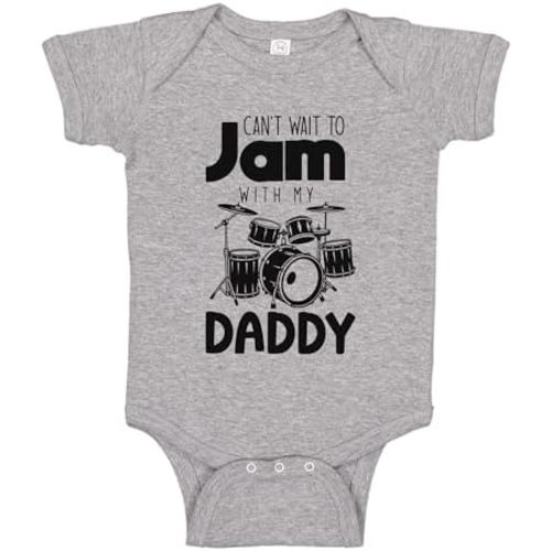 Jam with My Daddy Drums Music Cute Baby Bodysuit One Piece or Toddler T-Shirt Band Themed Gift