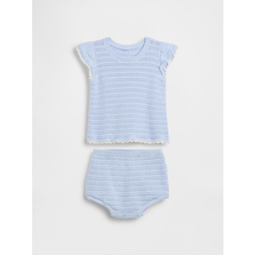 Baby Crochet Stripe Outfit Set