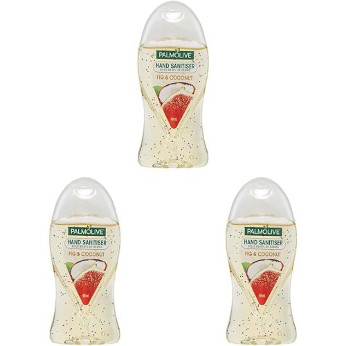 Palmolive Antibacterial Instant Hand Sanitiser, 48mL, Coconut and Fig, Travel Size, Kills 99.9 Percent of Germs, Non-Sticky, Rinse Free (Pack of 3)