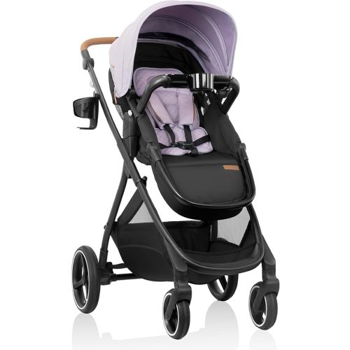 Evenflo Shyft Intuiti+ Stroller with Green & Gentle Fabric - Agate