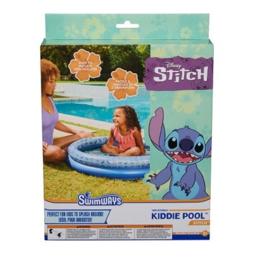 Disney Stitch Pool: Inflatable PVC Float for Ages 3+