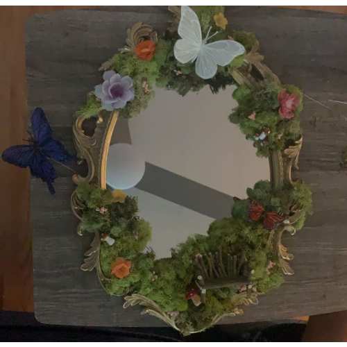 Moss Mirror, Fairycore, Cottagecore mirror