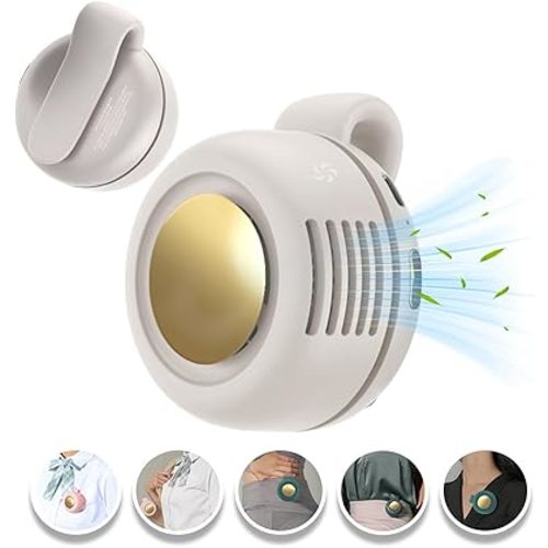Portable Clip-On Fan, Mini USB Rechargeable 360° Rotatable Fan, 3-Speed Silent Mini Bladeless Fans