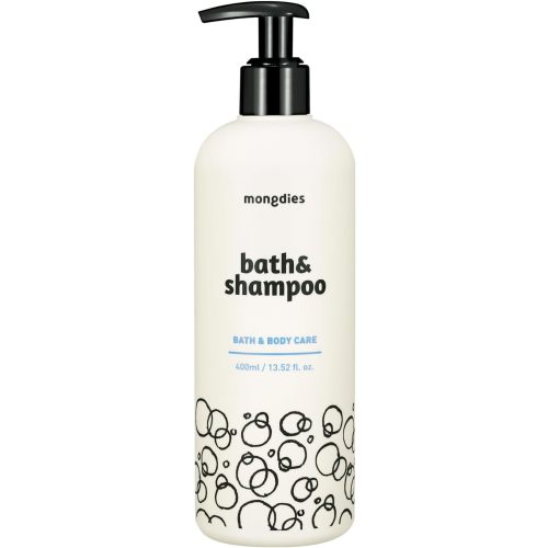 mongdies Baby Bath & Shampoo | Head-to-Toe All-in-One Gentle Wash | Tear-Free & pH Balanced Formula | 6-Layer Ceramide for Moisture Retention | Vegan & Dermatologist Tested | 13.52 fl. oz