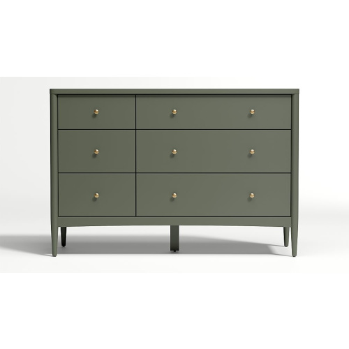 Crate&Kids Kids Hampshire 6-Drawer Dresser - Olive Green