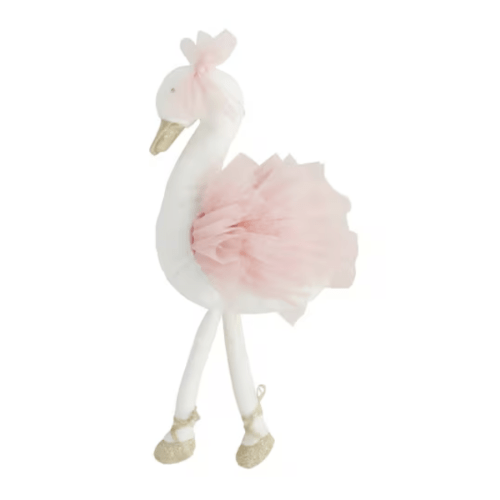 Plush Swan Princess | Minky Plush with Mesh Tutu for Kids | Mud Pie