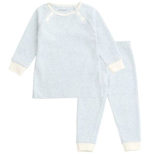 Cozeeme Newborn Baby Boys Modal Layette T-Shirt and Pants Play Set Outfit Blue Heather 6-9 Months