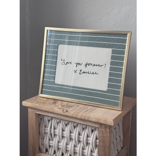 Custom Embroidered Handwritten Notes + Framing