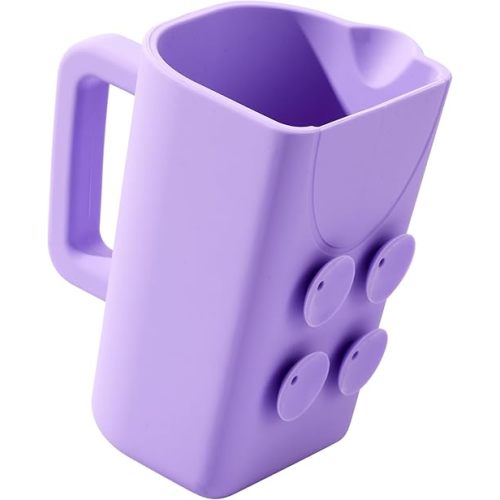 Baby Bath Rinse Cup with Suctions, 100% Food Grade Silicone, Rinser to Wash Hair and Body with Easy Grip Handle