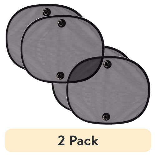 (2 pack) Auto Drive Universal Fit Suction Cup Mesh Side Window Twist Sunshade 2 Counts , 18" x 14"