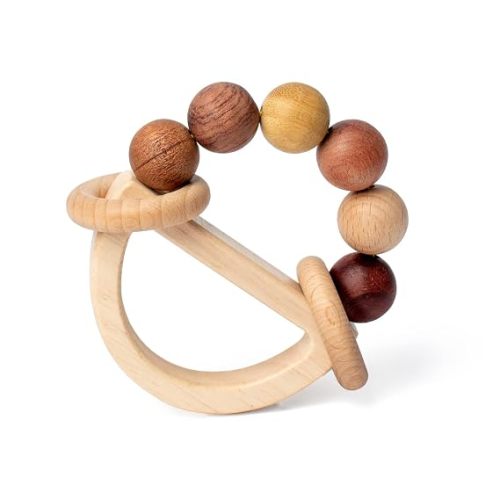 Baby Rattles 0-6 Months, Wooden Toys for Babies 6-12 Months