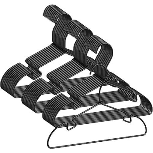Black Aluminum Hangers, 12.6 Inch Kids Baby Hanger, Sturdy Metal Kids Hanger for Wardrobe, Space Saving Toddler Hangers (30 pcs)