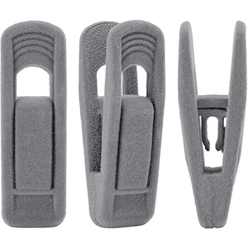 Trgowaul Velvet Hangers Clips, Pants Hangers Velvet Clips, Strong Finger Clips Perfect for Thin Velvet Hangers