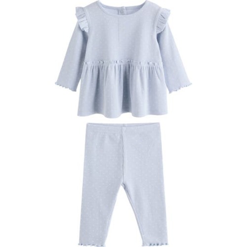 Kids' Frill Hem T-Shirt & Leggings Set, 3-6M