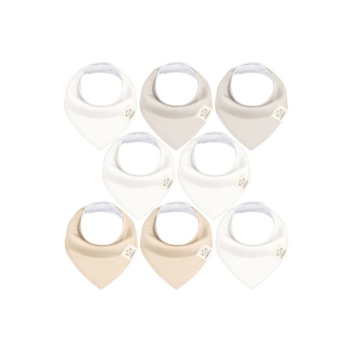 8-Pack Organic Bandana Bibs