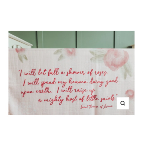Shower of Roses Swaddle Blanket | Bamboo & Cotton