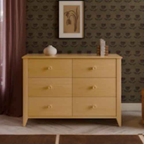 babyletto Sprout 6-Drawer Double Dresser - Honey
