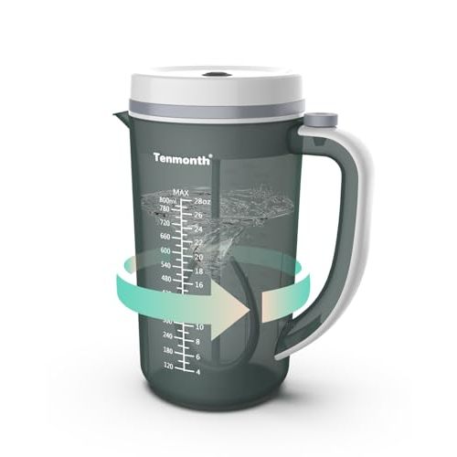 Tenmonth Electric Baby Formula Mixer Pitcher, Fast Baby Formula Maker with No Drip Spout & Locking Lid, Motorized 28oz Clump-Free Mixing, No Air Bubbles, BPA-Free & Portable for Travel