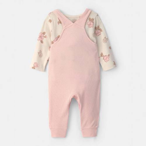 Baby Girl Carter's 2-Piece Floral Overall & Long Sleeve Top Set