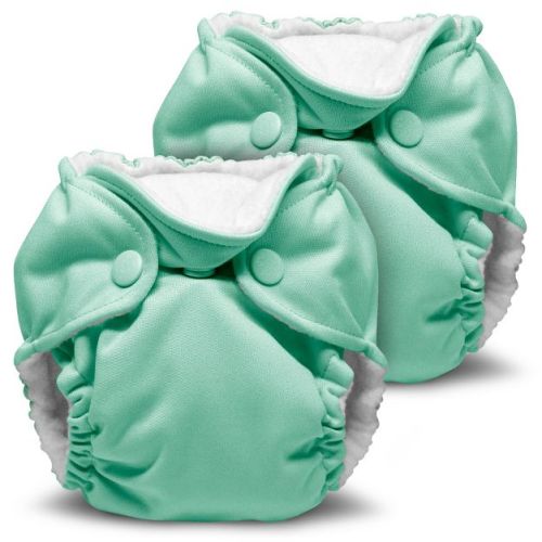 Kanga Care Lil Joey Newborn All in One AIO Cloth Diaper (2pk) Sweet Green 4-12lbs