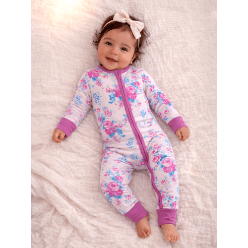 2-Way Zip Romper, Garden Secrets
