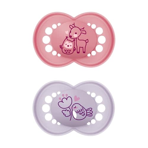 MAM Original Matte Baby Pacifiers, Binky for 6-16 Months, BPA-Free Silicone Nipple, Easy to Clean, Best for Breastfed Babies, Developed with Medical Experts, 2 Count Binkies with Sterilizer Case