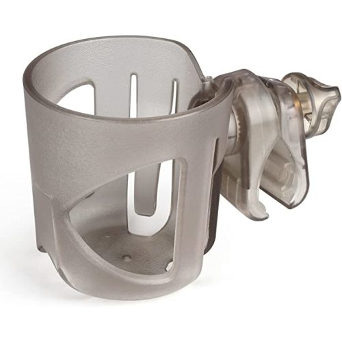 Accmor Universal Cup Holder, Stroller Cup Holder, 360° Rotatable Large Caliber Designed Bottle Holder for Stroller, Bike, Wheelchair, Walker, Scooter, Transparent Grey