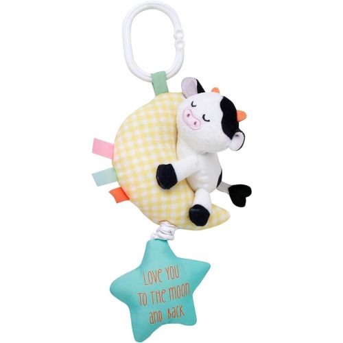 Baby Starters Magic Years Cow and Moon with Star Activity Toy with Pull and Jiggle Vibration, Rattle and Travel Hook, Multicolored, 10 inch
