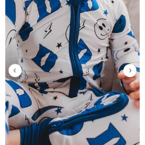 Duke University® Blue Smiley Baby PJs – Monkeeroos