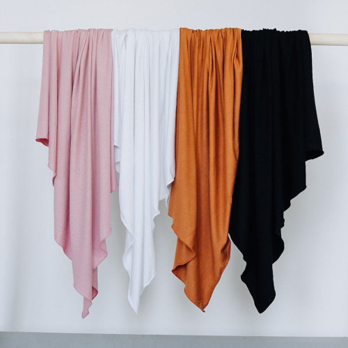 Bamboo Hospital Baby Blanket Stretchy Swaddle Coming Home Take Home Blanket Set Matte Blush Mauve Pink Ivory Rust Black