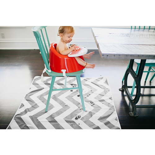 Prince Lionheart Chevron Grey Cotton Doormat, Non-Slip