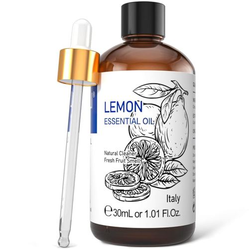 HIQILI Lemon Essential Oil, 100% Pure Undiluted for Cleaning, Skin, Diffuser - 1 Fl Oz/30ML