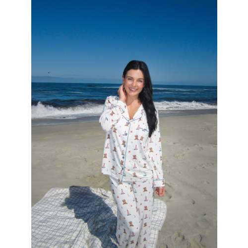 Womens PJ's Long Sleeve (Bearly a Sailor) – Snuggle & Slumber