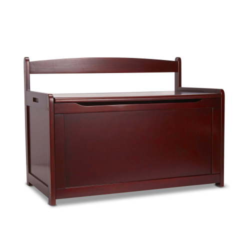 Melissa & Doug Wooden Toy Chest, Toy Storage Box (Espresso) with Hinged-Lid, Playroom Furniture for Kids Ages 3+ [Wood]