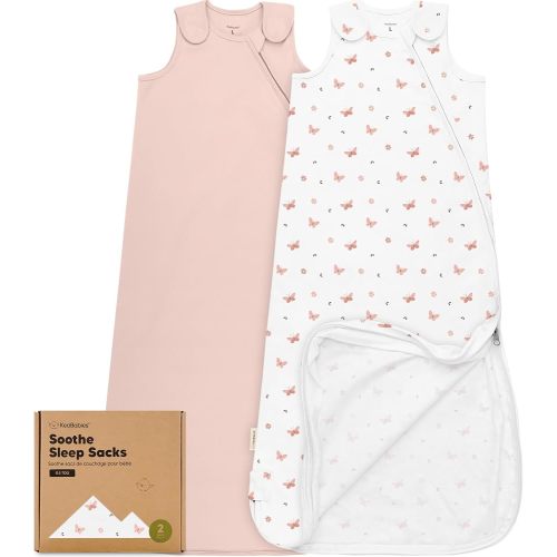 KeaBabies 2-Pack Organic Baby Sleep Sacks, 100% Cotton 0.5TOG