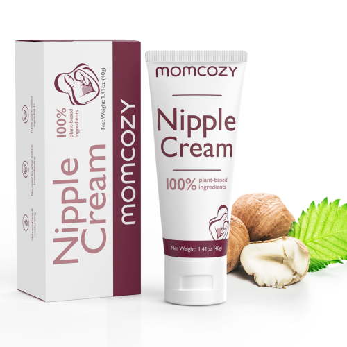 (2 pack) Momcozy 100% Natural Nipple Cream 1.41oz, Vegan Lanolin-Free Nipple Butter for Breastfeeding, Used with S12 Pro M5 Breast Pumps, Breastfeeding Essentials