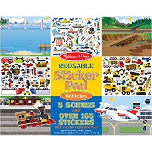 Melissa & Doug Reusable Sticker Pad: Vehicles