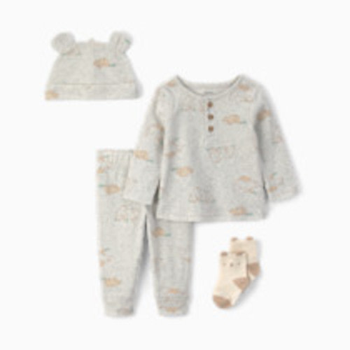 Carter's 4-Piece Outfit Gift Set - Gray Bear, 3M