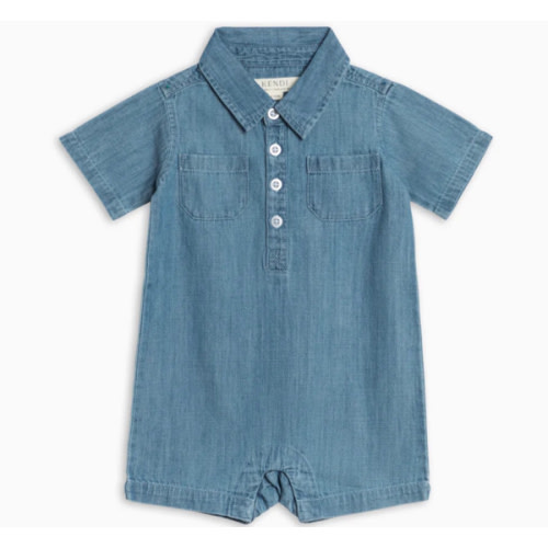 Ted Chambray Collared Romper