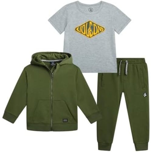 Volcom Infant/Toddler Boys 3-Piece Set - Zip Hoodie, Graphic Tee & Joggers
