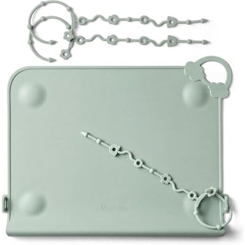 Moonkie Silicone Suction Placemat for Baby: 4 Suction Bases Prevent Spills