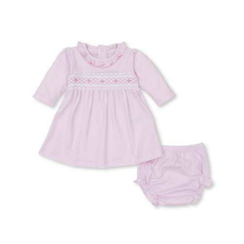 CLB Fall 23 Pink Smocked Dress Set