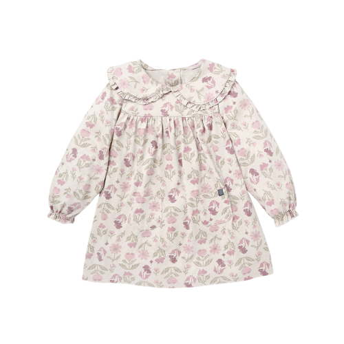 Modern Moments by Gerber Toddler Girl Ruffle Dress with Collar, Sizes 12M-5T