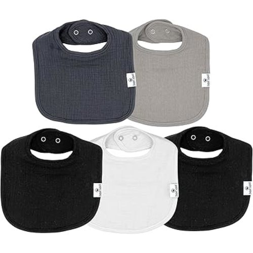 DiaperSquad's Baby Bibs for Drooling and Teething, Bibs for Boys, Baby Girl - Solid Cotton Baby Drool Bibs