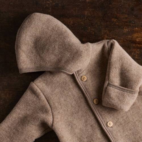 Pipit Baby Suit - Merino Wool Fleece - Driftwood