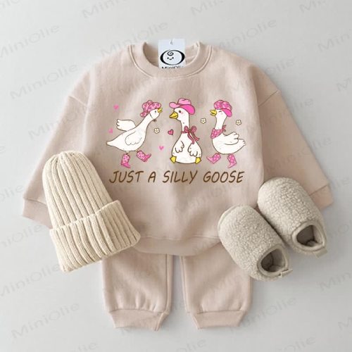 JUST A SILLY GOOSE Baby 2-piece Beige Set