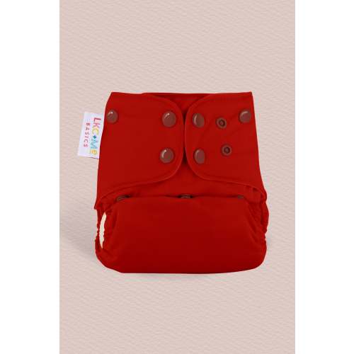 Pocket Cloth Diaper with Athletic Wicking Jersey - Cardinal