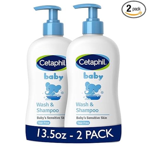 Cetaphil Baby Wash & Shampoo, 13.5oz Pack of 2, Hypoallergenic, Gentle Enough for Everyday Use, Soap Free