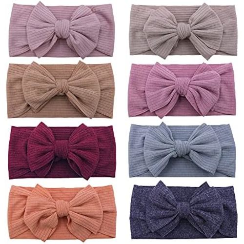 Sugarmelon Baby Headbands Headwrap Newborn Toddler Cotton Ribbed Turban Headband Hairband Infant Baby Show Gifts